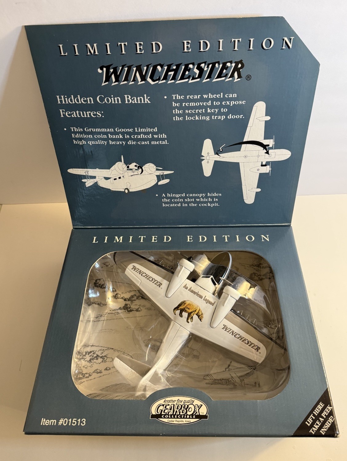 Winchester 1937-38 Grumman Goose Airplane Bank Limited Edition 2nd In Series MIB Winchester 1937-38 Grumman Goose Airplane Bank Limited Edition 2nd In Series MIB