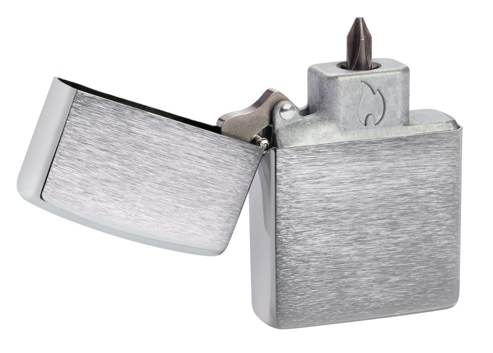 Zippo Bit Safe Screwdriver Brushed Chrome Case, 40702 Zippo Bit Safe Screwdriver Brushed Chrome Case, 40702