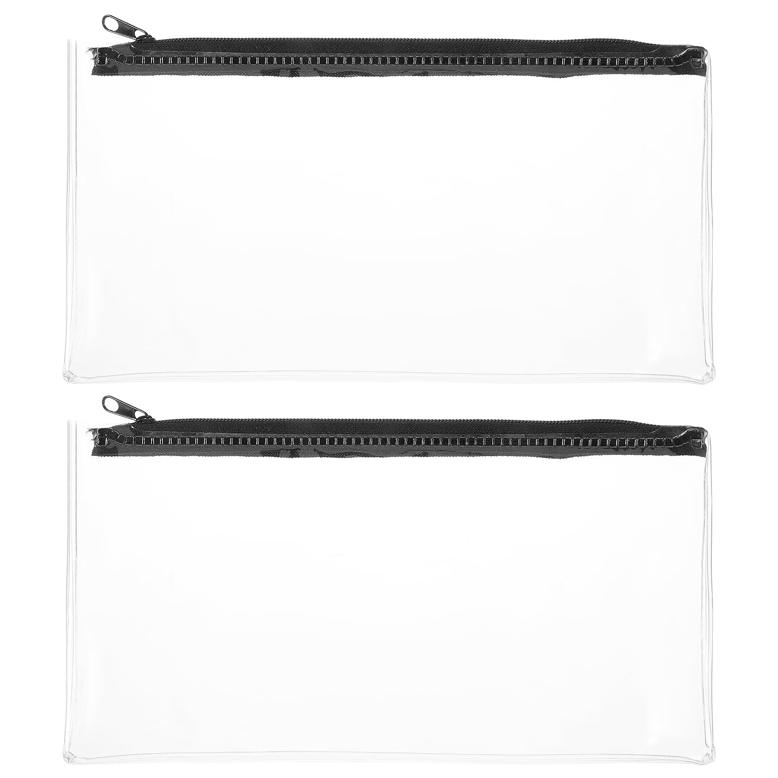 2PCS Clear Pouch with Zipper for Exams 2PCS Clear Pouch with Zipper for Exams