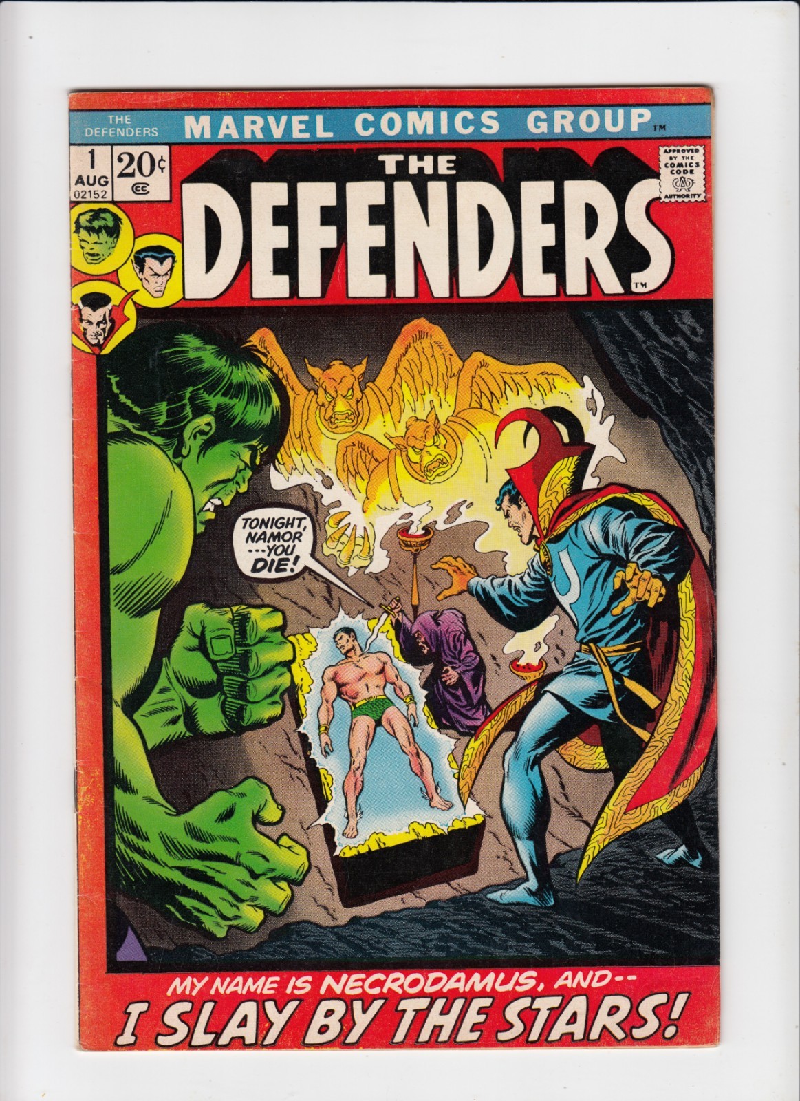 Vintage 1972 The Defenders 1 #1 Marvel Comics Key Bronze Age Comic Issue F+ VF Vintage 1972 The Defenders 1 #1 Marvel Comics Key Bronze Age Comic Issue F+ VF