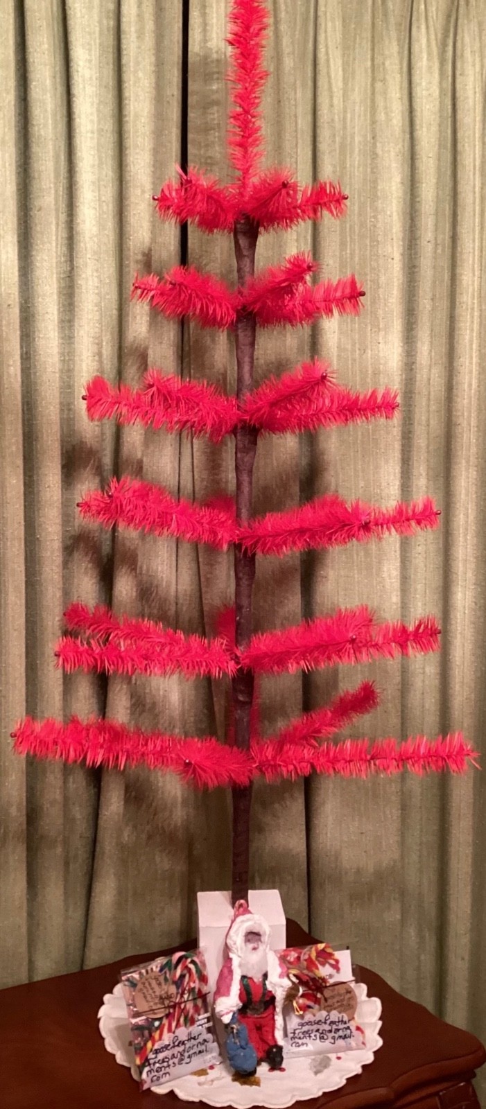 SALE 3.5 ft full SOFT CRUELTY FREE Red Feather Tree “CHRISTMAS”😹🥳we’ll make it SALE 3.5 ft full SOFT CRUELTY FREE Red Feather Tree “CHRISTMAS”😹🥳we’ll make it