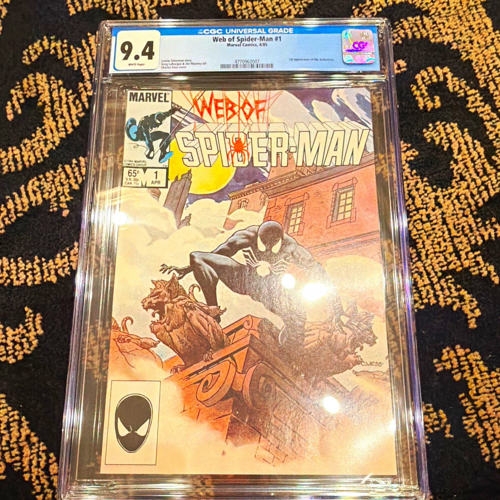 Marvel Comics Web of Spider-Man #1 CGC 9.4 (1985) Direct Edition Spider-Man Marvel Comics Web of Spider-Man #1 CGC 9.4 (1985) Direct Edition Spider-Man
