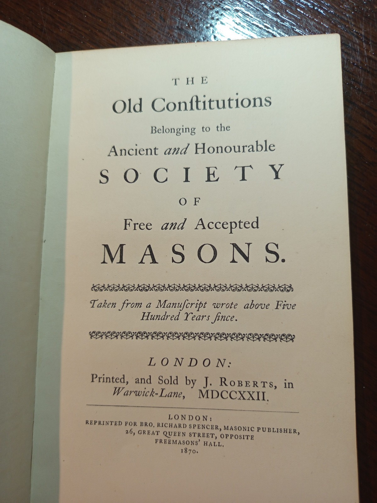 1870 The Old Constitutions Belonging to the Ancient Freemasonry masonic/156 1870 The Old Constitutions Belonging to the Ancient Freemasonry masonic/156