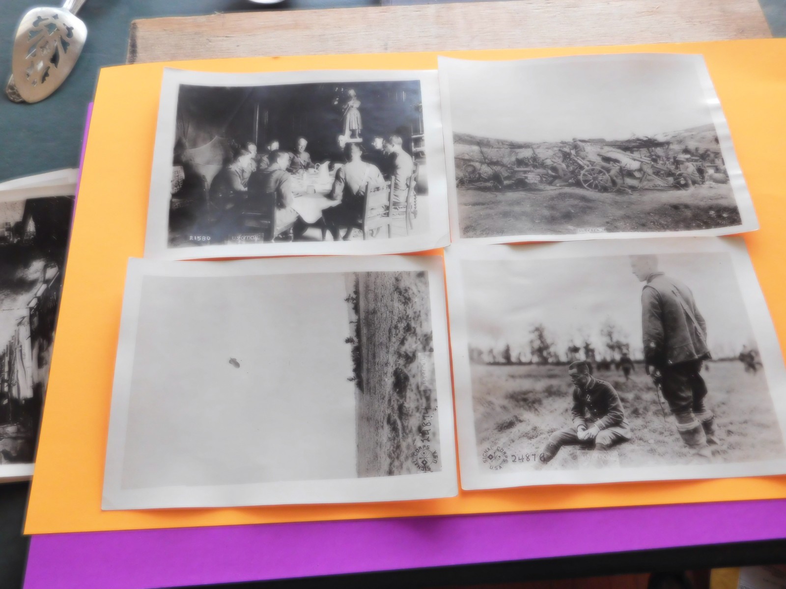 Rare WW 1-US ARMY OFFICIAL "Signal Corps" War Photos 9 in all . Col. peyton