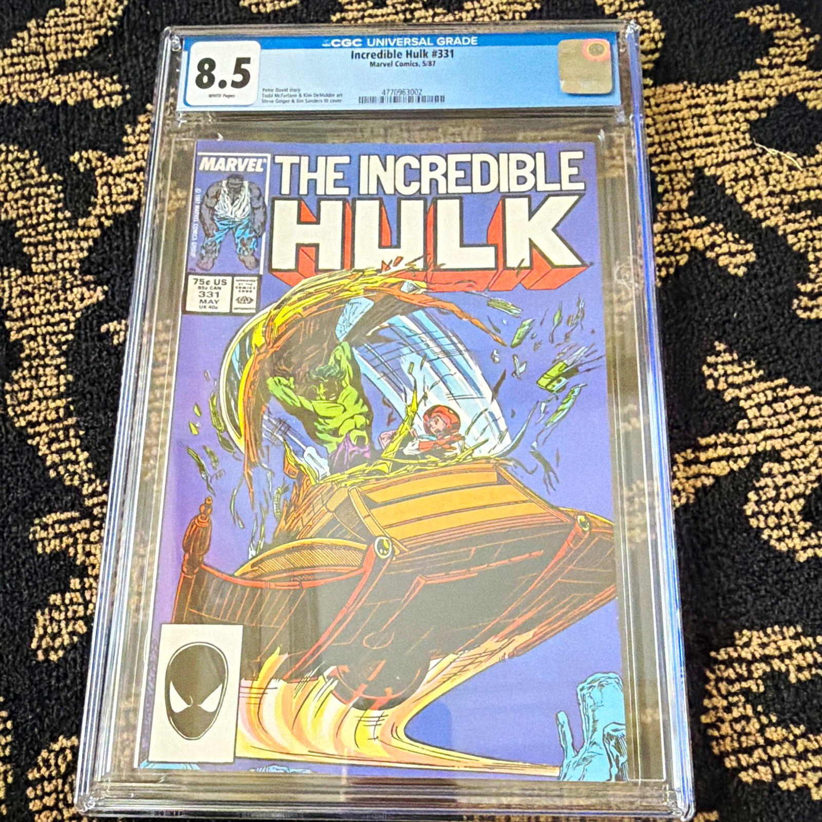 Marvel The Incredible Hulk #331 CGC 8.5 (1987) Peter David Todd McFarlane Hot Marvel The Incredible Hulk #331 CGC 8.5 (1987) Peter David Todd McFarlane Hot