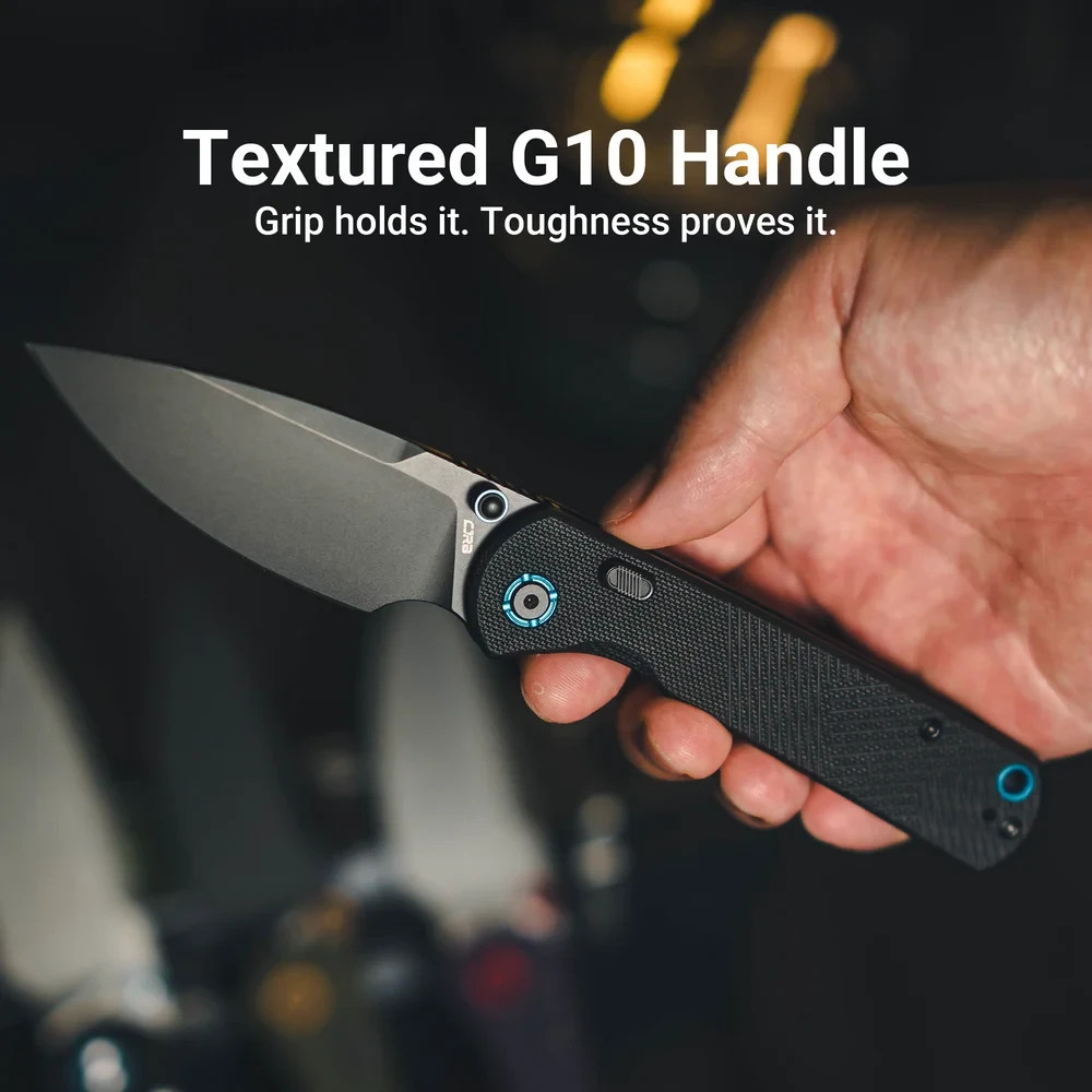 CJRB Latitude Folding Knife 3.5" AR-RPM9 Steel Drop Point Blade Black G10 Handle CJRB Latitude Folding Knife 3.5" AR-RPM9 Steel Drop Point Blade Black G10 Handle