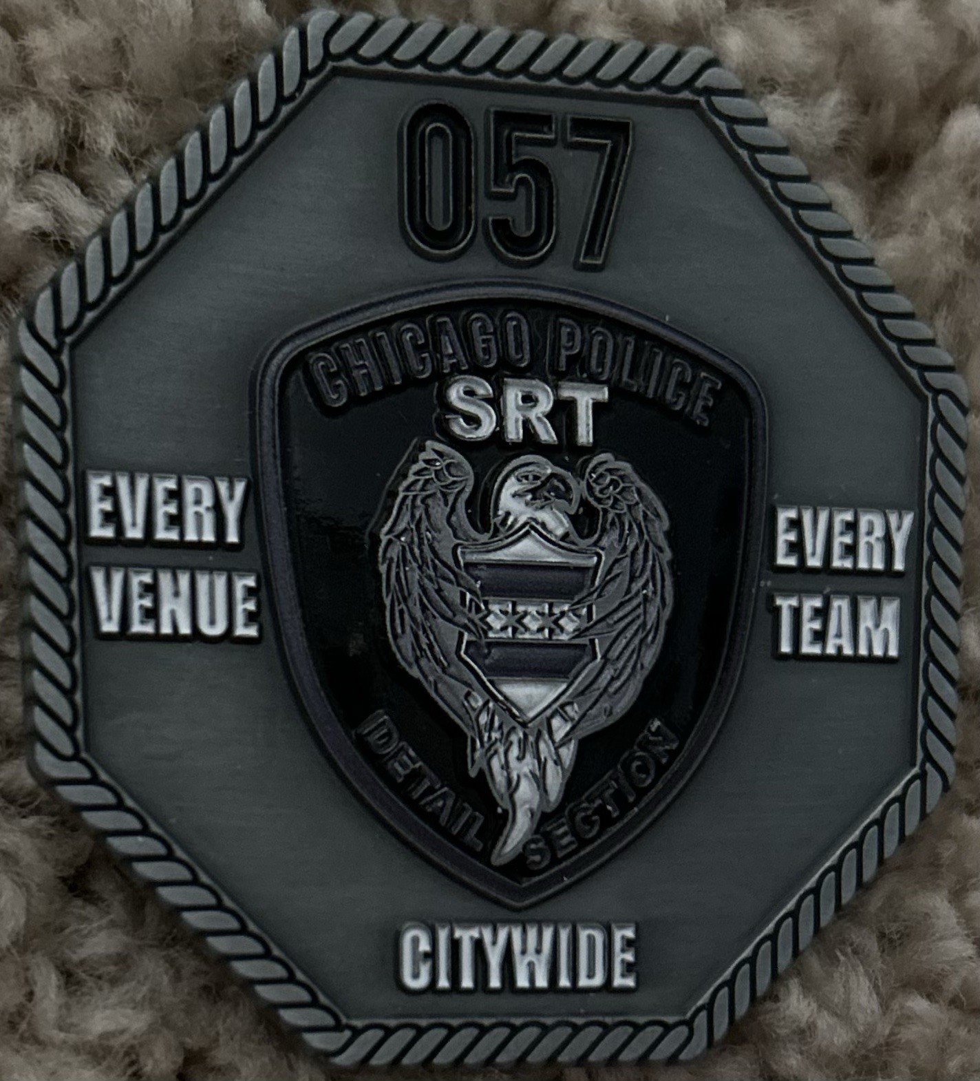 Official Chicago Police Special Response Team Sports Detail Challenge Coin