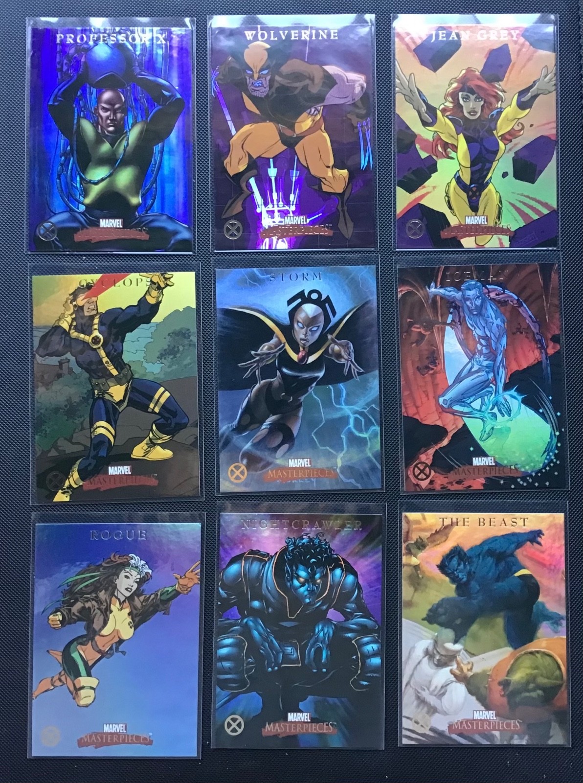 2007 MARVEL MASTERPIECES COMPLETE 9 CARD FOIL PARALLEL X- MEN CHASE SET 2007 MARVEL MASTERPIECES COMPLETE 9 CARD FOIL PARALLEL X- MEN CHASE SET
