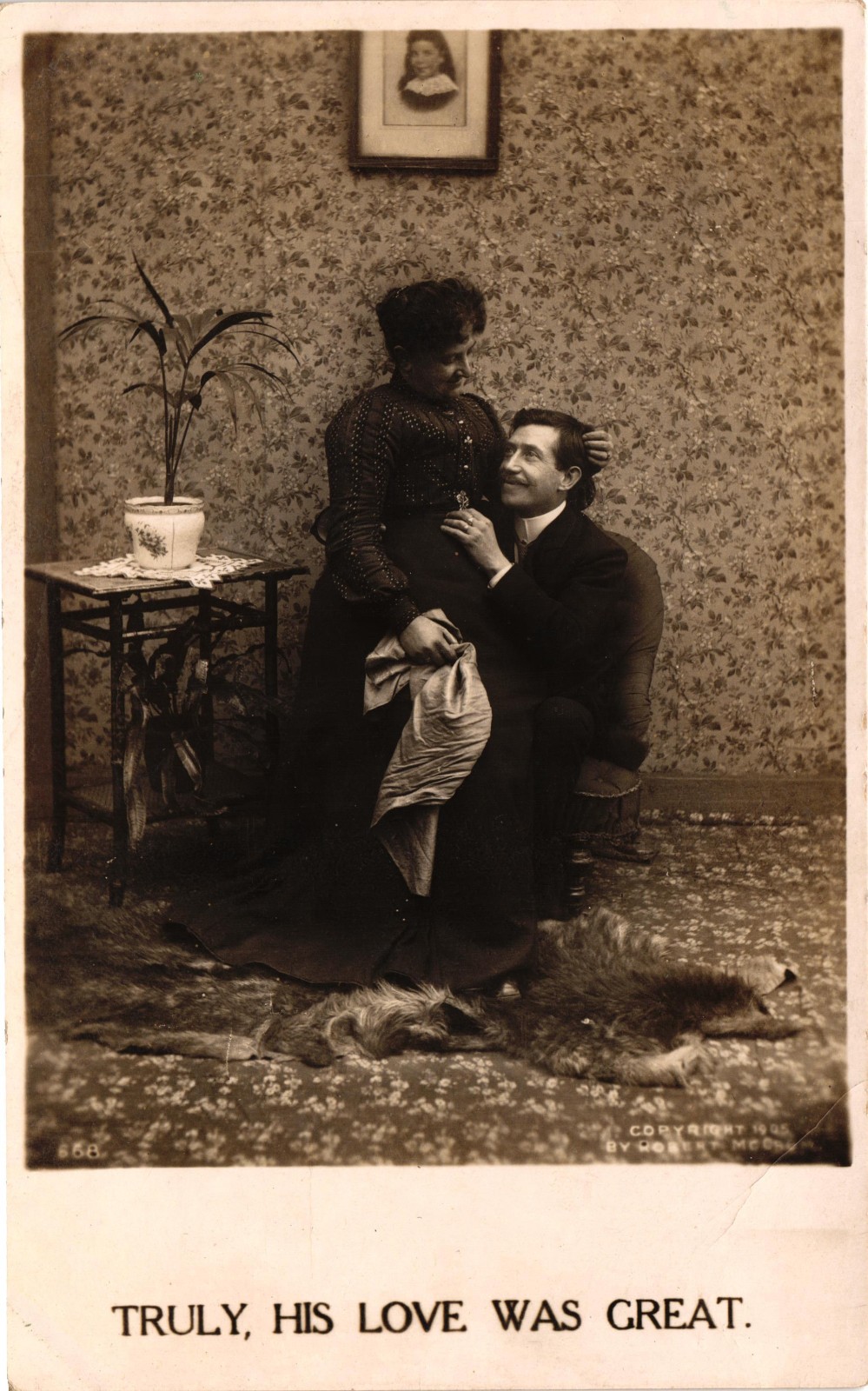 Vintage Life Model Postcard Truly His Love Was Great Romance Edwardian Era Vintage Life Model Postcard Truly His Love Was Great Romance Edwardian Era