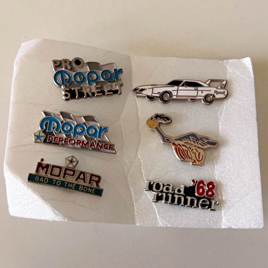 Vintage Mopar Plymouth Road Runner Superbird Performance Lapel Pin Lot of 6 Vintage Mopar Plymouth Road Runner Superbird Performance Lapel Pin Lot of 6