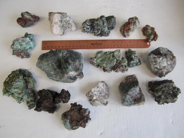 Native copper, Adms County Pennsylvania, Cutting Grade Lot #2