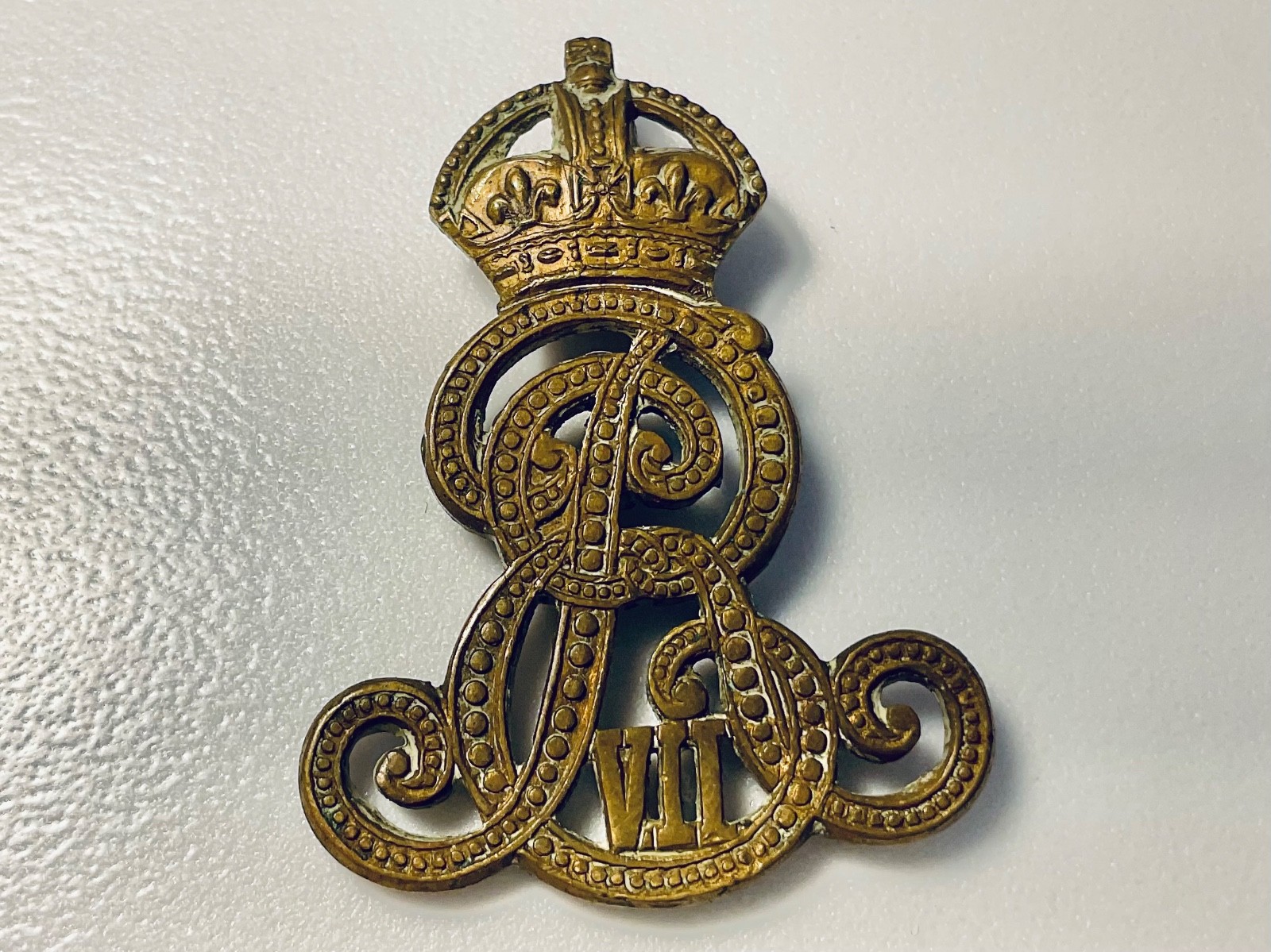 Original Edward VII British Army Cap / Collar Badge – King Edward VII 1901 1910 Original Edward VII British Army Cap / Collar Badge – King Edward VII 1901 1910