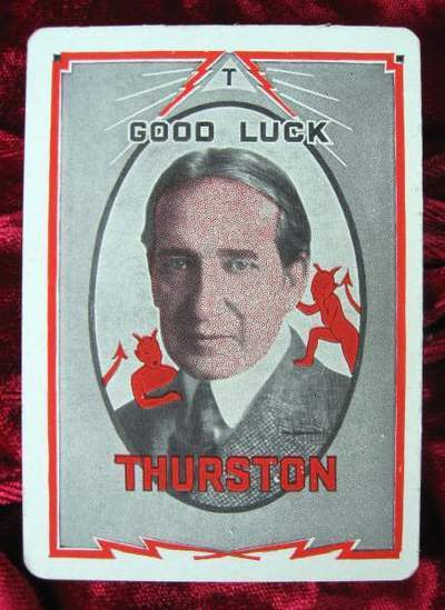 HOWARD THURSTON Magic Throw Out Card 1930's