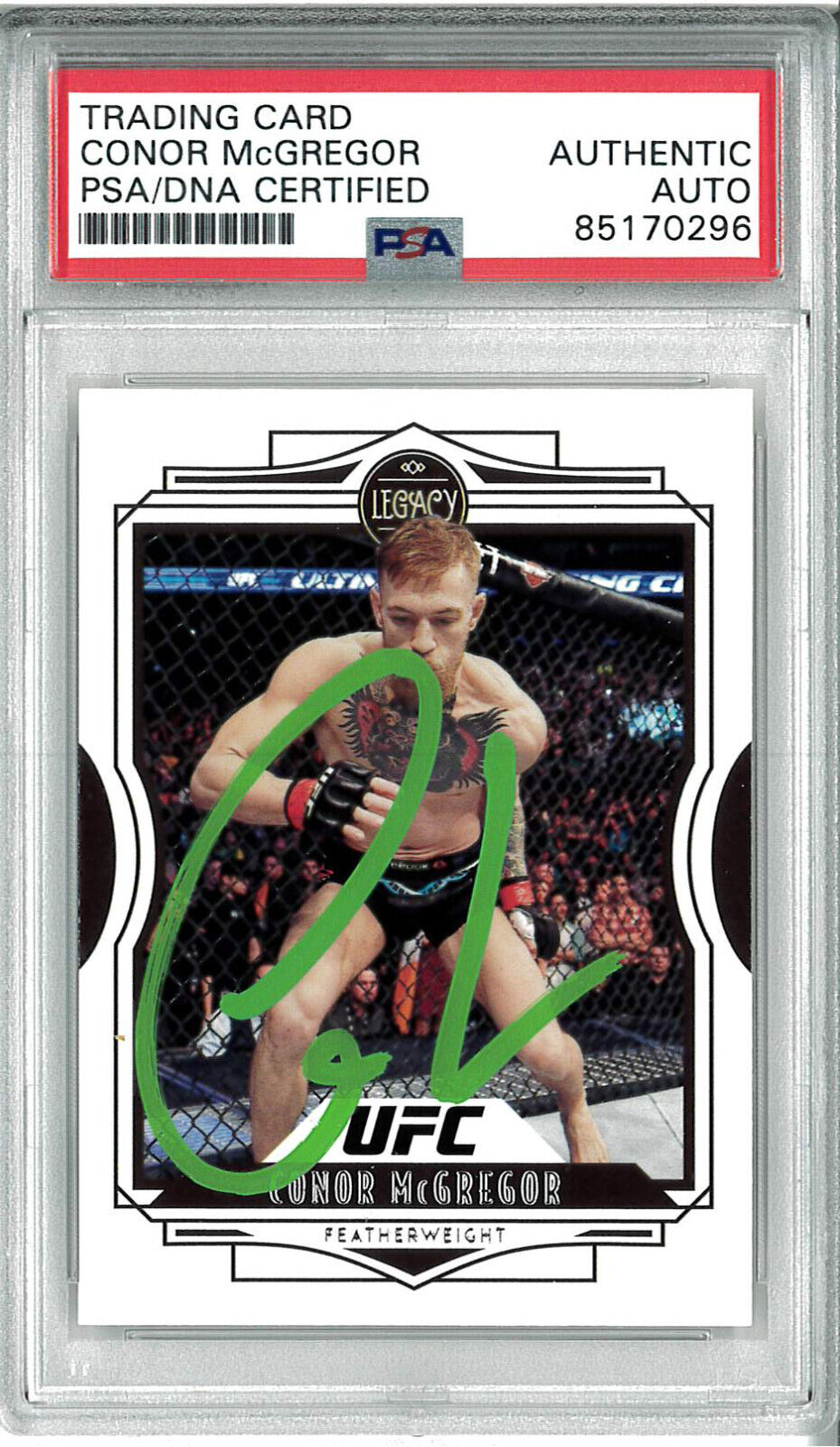 Conor McGregor Autograph Slabbed UFC 2021 Panini Card PSA DNA