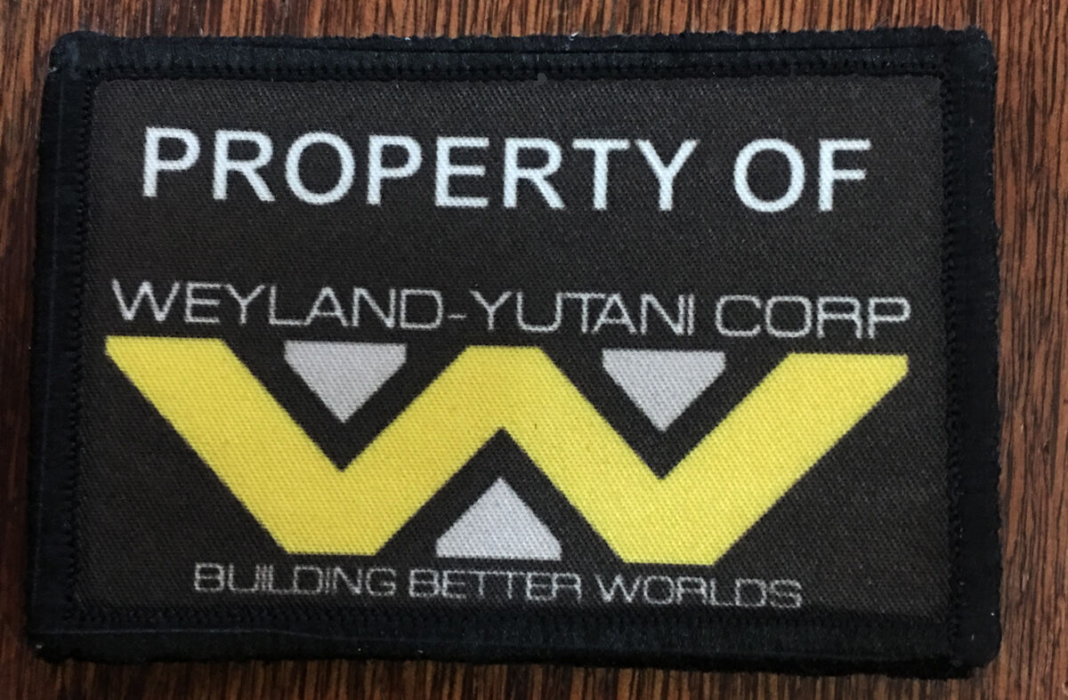 Aliens Property of Weyland Yutani Morale Patch Tactical Military Flag USA Badge
