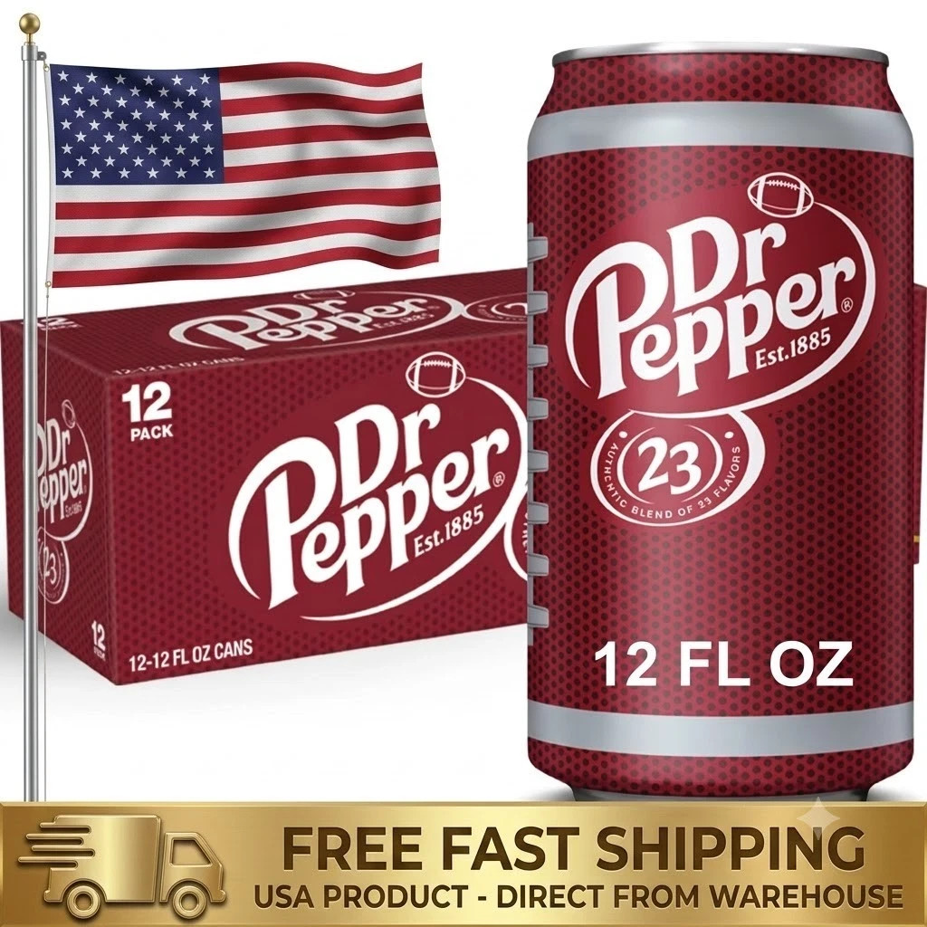 Dr Pepper Soda Pop, 12 fl oz, 12 Pack Cans - Dr Pepper Soda Pop, 12 fl oz, 12 Pack Cans -