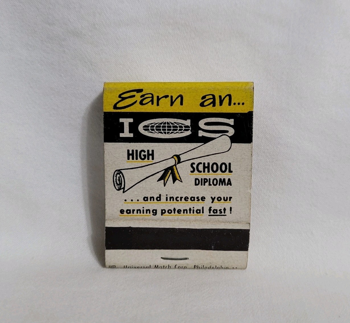 Vintage ICS International Correspondence School Matchbook Advertising Full