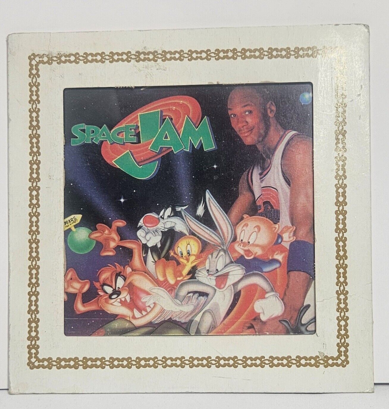 1996 Michael Jordan Space Jam Carnival Prize Cardboard Framed Photo with Glass