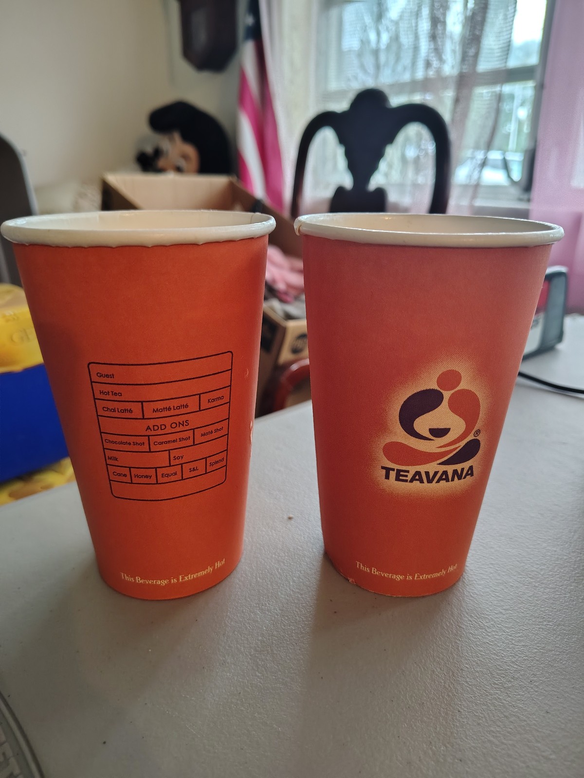 TEAVANA 16oz paper cups VINTAGE (2 cups) TEAVANA 16oz paper cups VINTAGE (2 cups)
