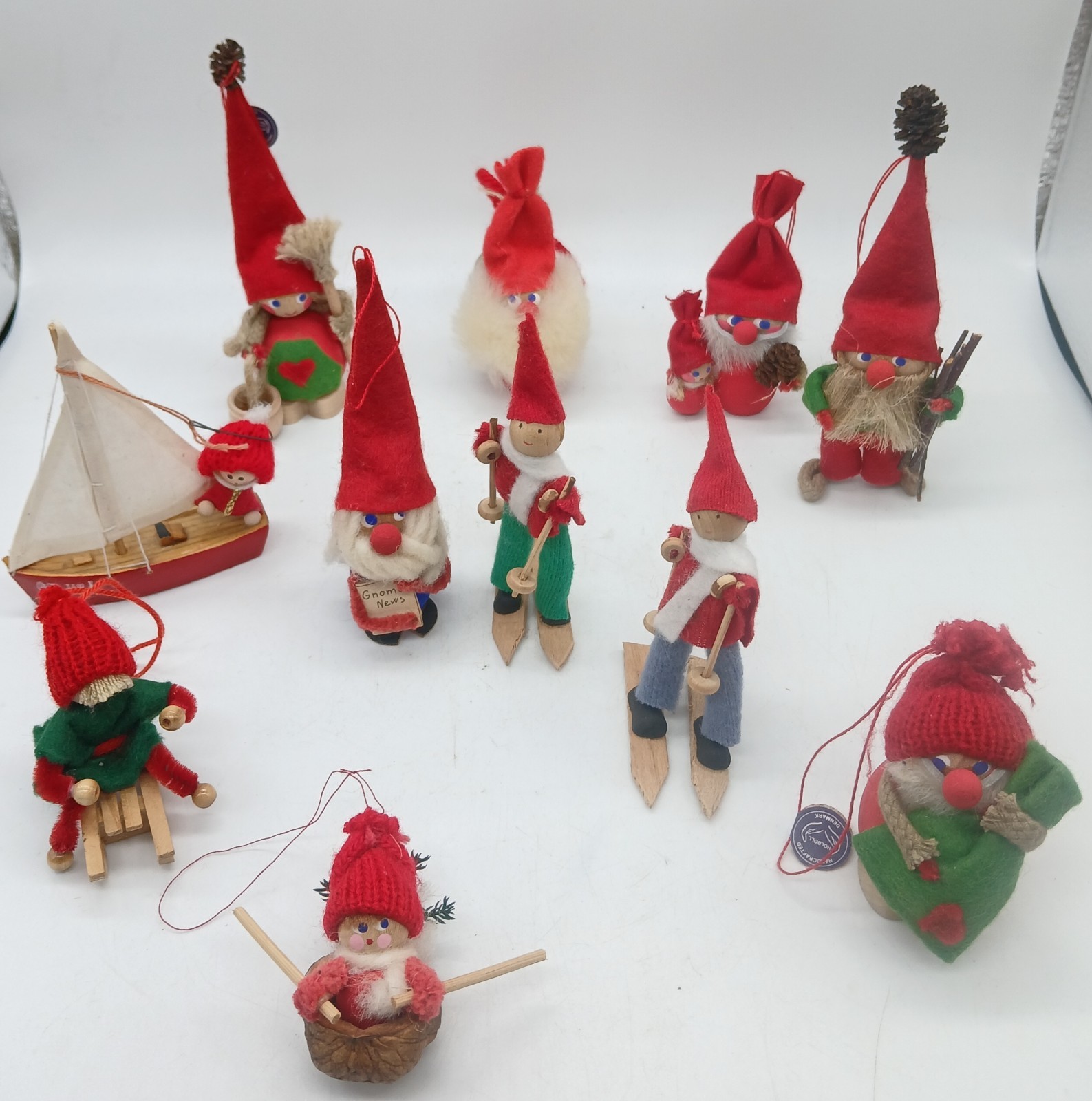 Vintage Danish Holboll Wooden Christmas Figures Handmade Denmark Folk Art x11 Vintage Danish Holboll Wooden Christmas Figures Handmade Denmark Folk Art x11