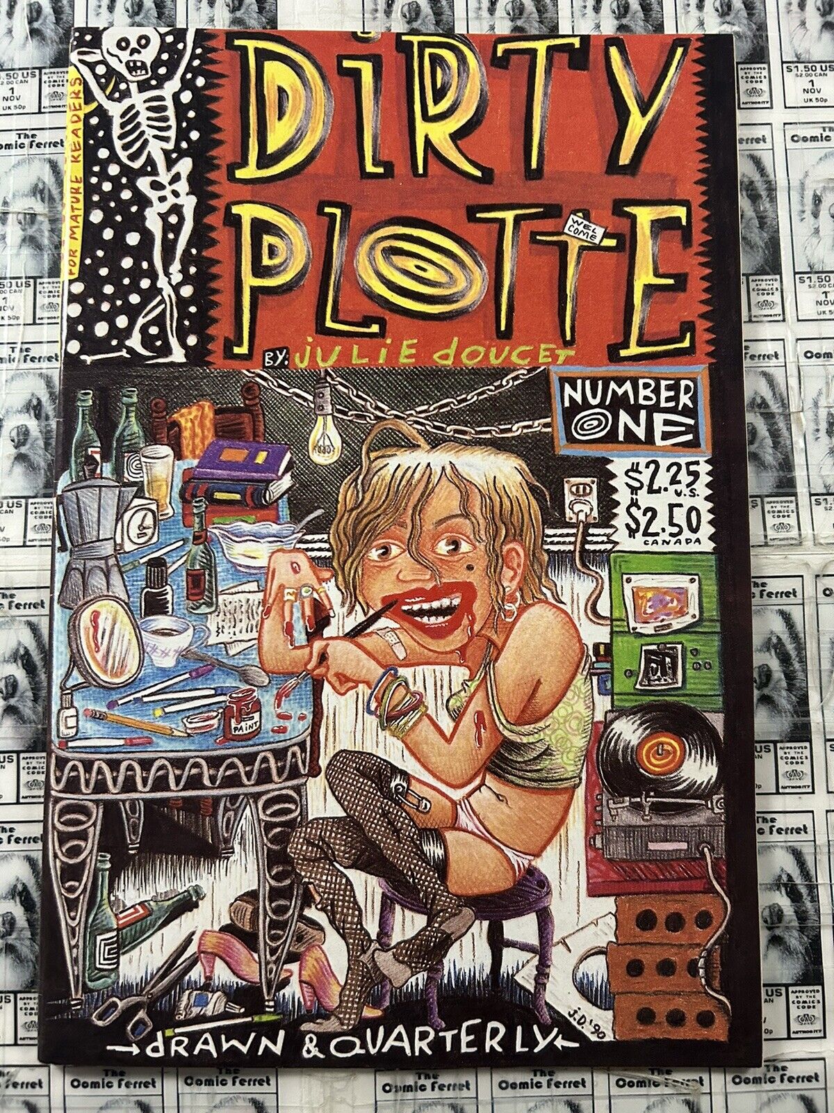 DIRTY PLOTTE #1, 1ST PRINT, W/A JULIE DOUCET, FN/VF (1991) DRAWN & QUARTERLY