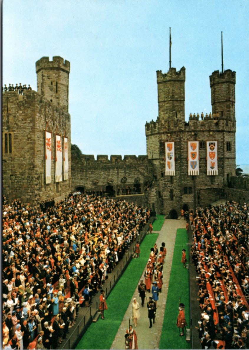 Prince Charles Investiture 1969 Caernarvon Castle Royal Ceremony Postcard Prince Charles Investiture 1969 Caernarvon Castle Royal Ceremony Postcard