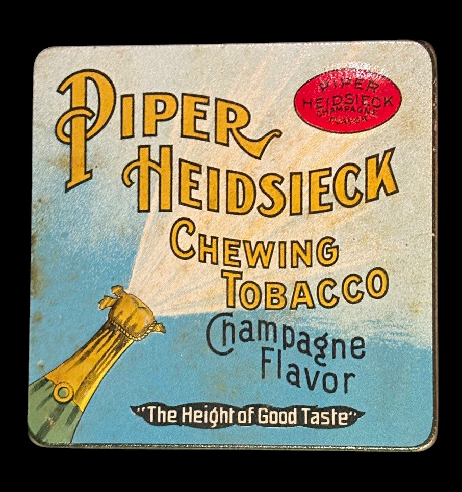 Vintage 1930s Piper Heidsieck Chewing Tobacco Pocket Tin Vintage 1930s Piper Heidsieck Chewing Tobacco Pocket Tin