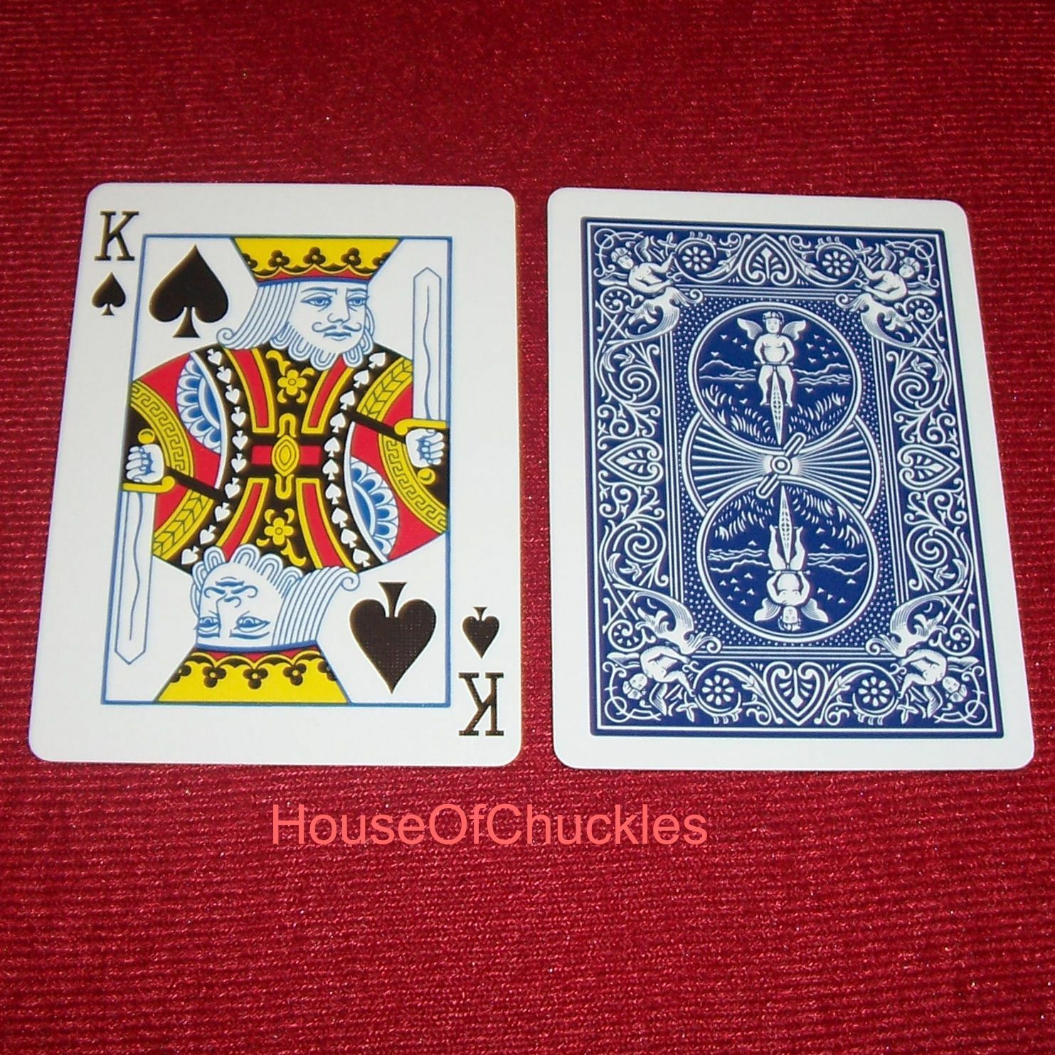 One Way Forcing Deck King of Spades, Blue Bicycle Card Magic Trick, 1-Way, K-S