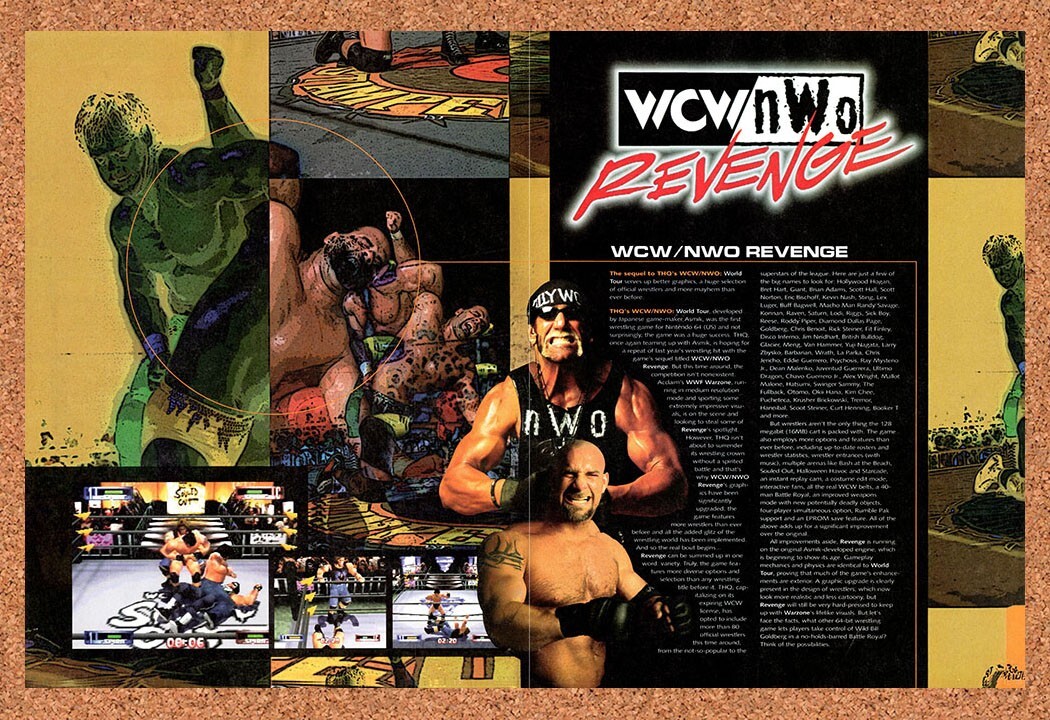 1997 WCW NWO Revenge N64 Original Advertisement / Retro Wall Art v2 1997 WCW NWO Revenge N64 Original Advertisement / Retro Wall Art v2