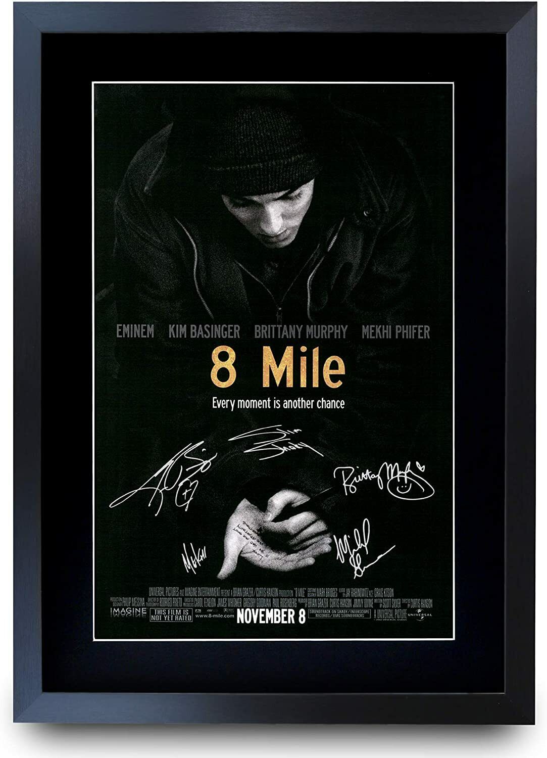 8 Mile Eminem Kim Basinger A3 Poster Framed Autograph Picture for Movie Fans