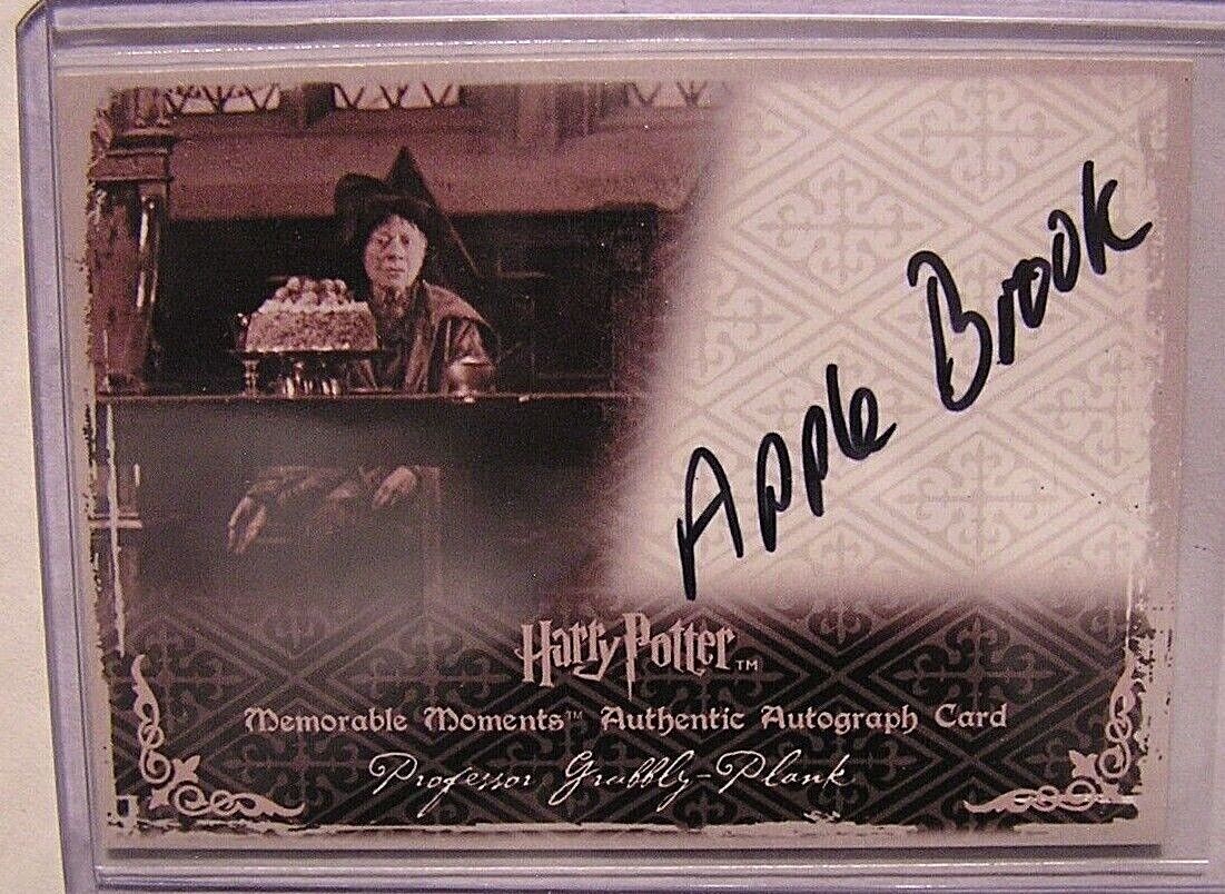 Harry Potter-Apple Brook-Prof Grubbly Plank-OOTP-Movie-Film-Relic-Autograph Card