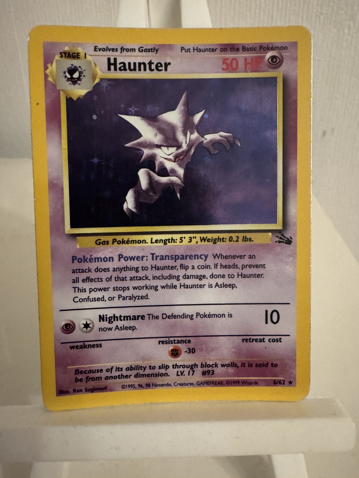 HAUNTER 6/62 FOSSIL SET - HOLO RARE - POKEMON TCG HAUNTER 6/62 FOSSIL SET - HOLO RARE - POKEMON TCG