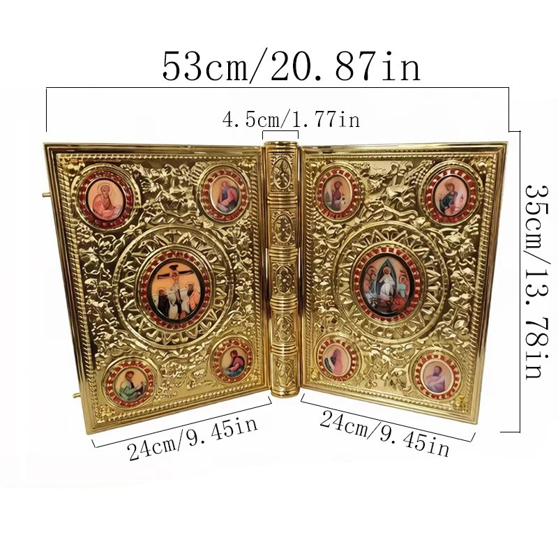 Orthodox Holy Gospel Book Cover Glden Red Enamel Saint Icons Church Home Prayers Orthodox Holy Gospel Book Cover Glden Red Enamel Saint Icons Church Home Prayers