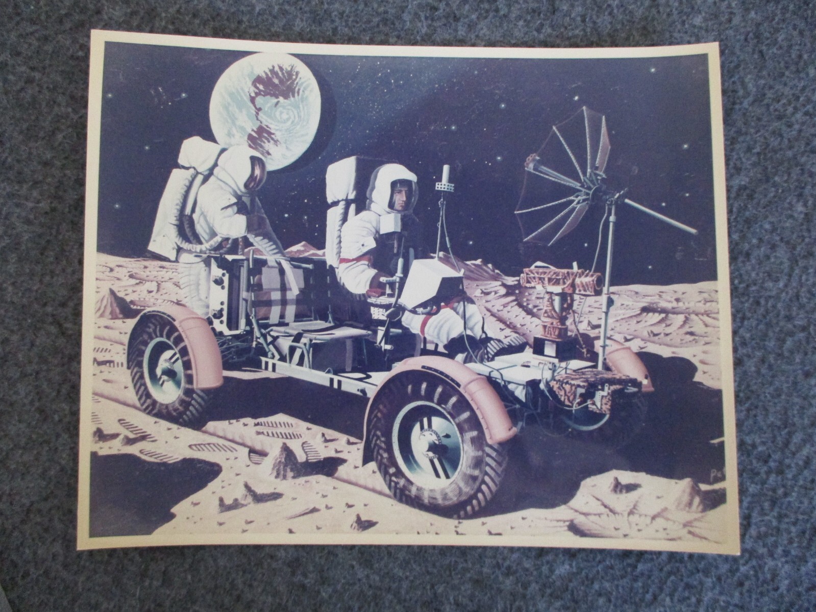 1969-1971 NASA MSFC BOEING MOON BUGGY CONCEPT ORIGINAL PHOTO ON GAF PAPER 1969-1971 NASA MSFC BOEING MOON BUGGY CONCEPT ORIGINAL PHOTO ON GAF PAPER