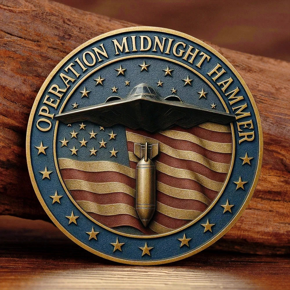 Iran–Israel War Operation Midnight Hammer Challenge Coin Military Veteran Gift Iran–Israel War Operation Midnight Hammer Challenge Coin Military Veteran Gift