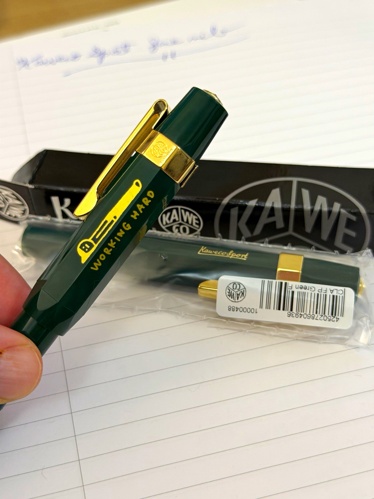 Littlelu x Kaweco Fountain Pen - Green "Working Hard" Store Exclusive RARE Littlelu x Kaweco Fountain Pen - Green "Working Hard" Store Exclusive RARE