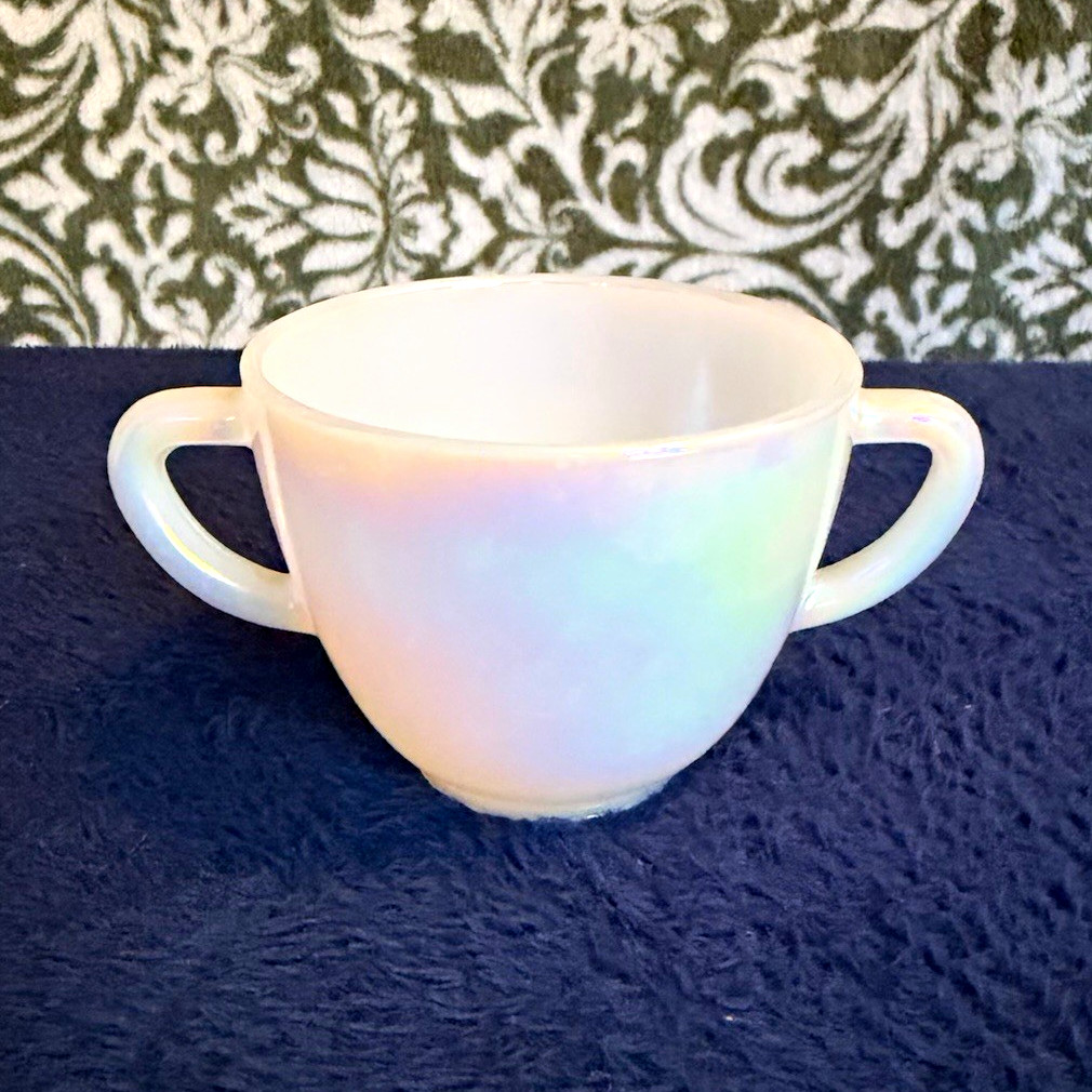 Vintage Federal Glass Moonglow Iridescent Creamer&Sugar Bowl Set MCM 2 Piece SET Vintage Federal Glass Moonglow Iridescent Creamer&Sugar Bowl Set MCM 2 Piece SET
