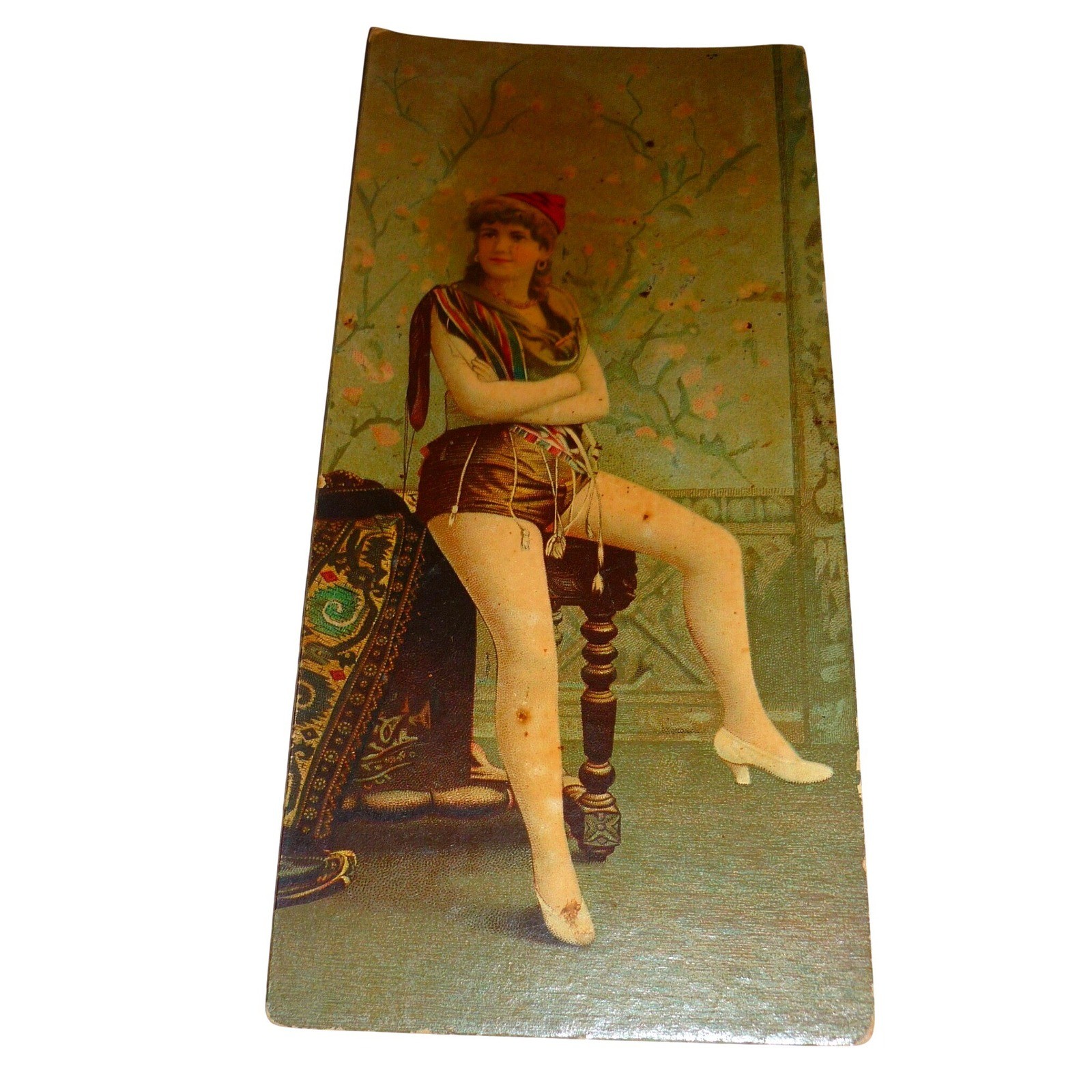 1890s Victorian Trade Card Public Opinion 5 Cent Cigar Burlesque Actress Tights 1890s Victorian Trade Card Public Opinion 5 Cent Cigar Burlesque Actress Tights