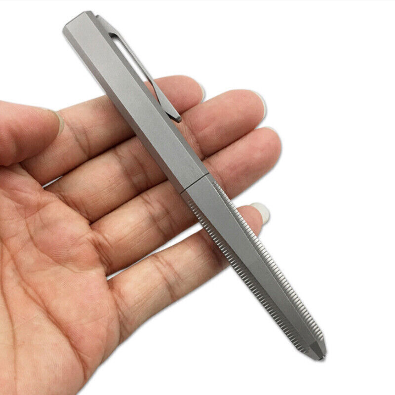 1pc Titanium Tactical Pen Tungsten Nib EDC Portable Signature Pen 135*12MM