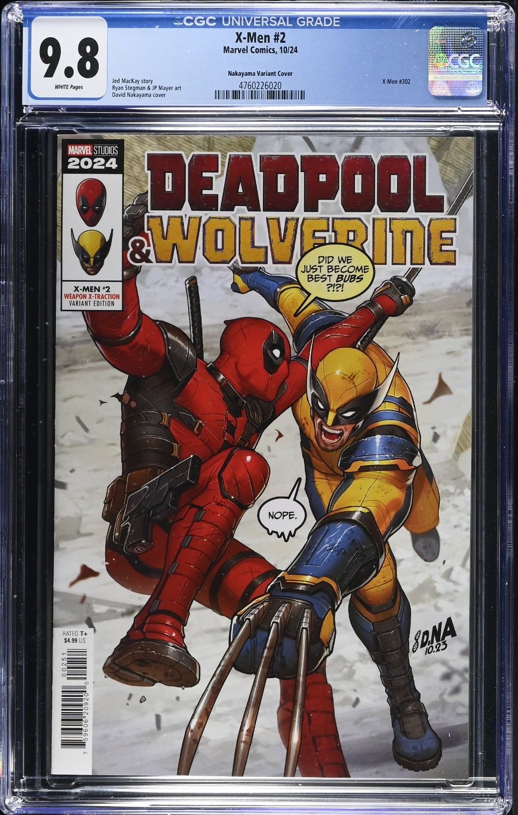 X-MEN #2G CGC 9.8🥇1st APP OF BEN LIU~DAVID NAKAYAMA DEADPOOL WOLVERINE VARIANT X-MEN #2G CGC 9.8🥇1st APP OF BEN LIU~DAVID NAKAYAMA DEADPOOL WOLVERINE VARIANT