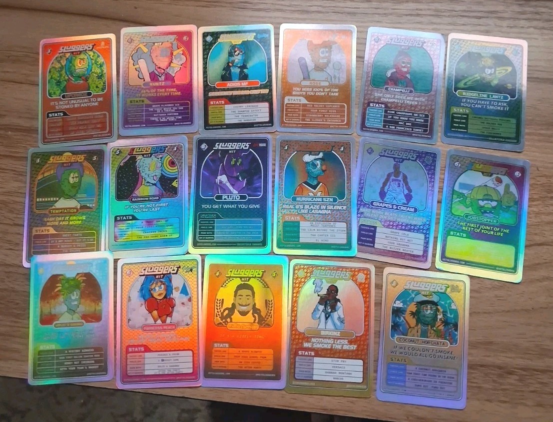 Sluggers Hit Lot of 17 Collectible Holographic Trading Card Set Sluggers Hit Lot of 17 Collectible Holographic Trading Card Set