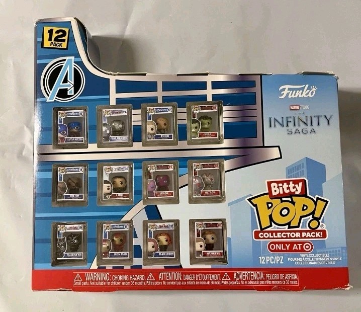 Funko Bitty Pop Marvel Infinity Saga Collectible Figures 12pc Set New In Box Funko Bitty Pop Marvel Infinity Saga Collectible Figures 12pc Set New In Box