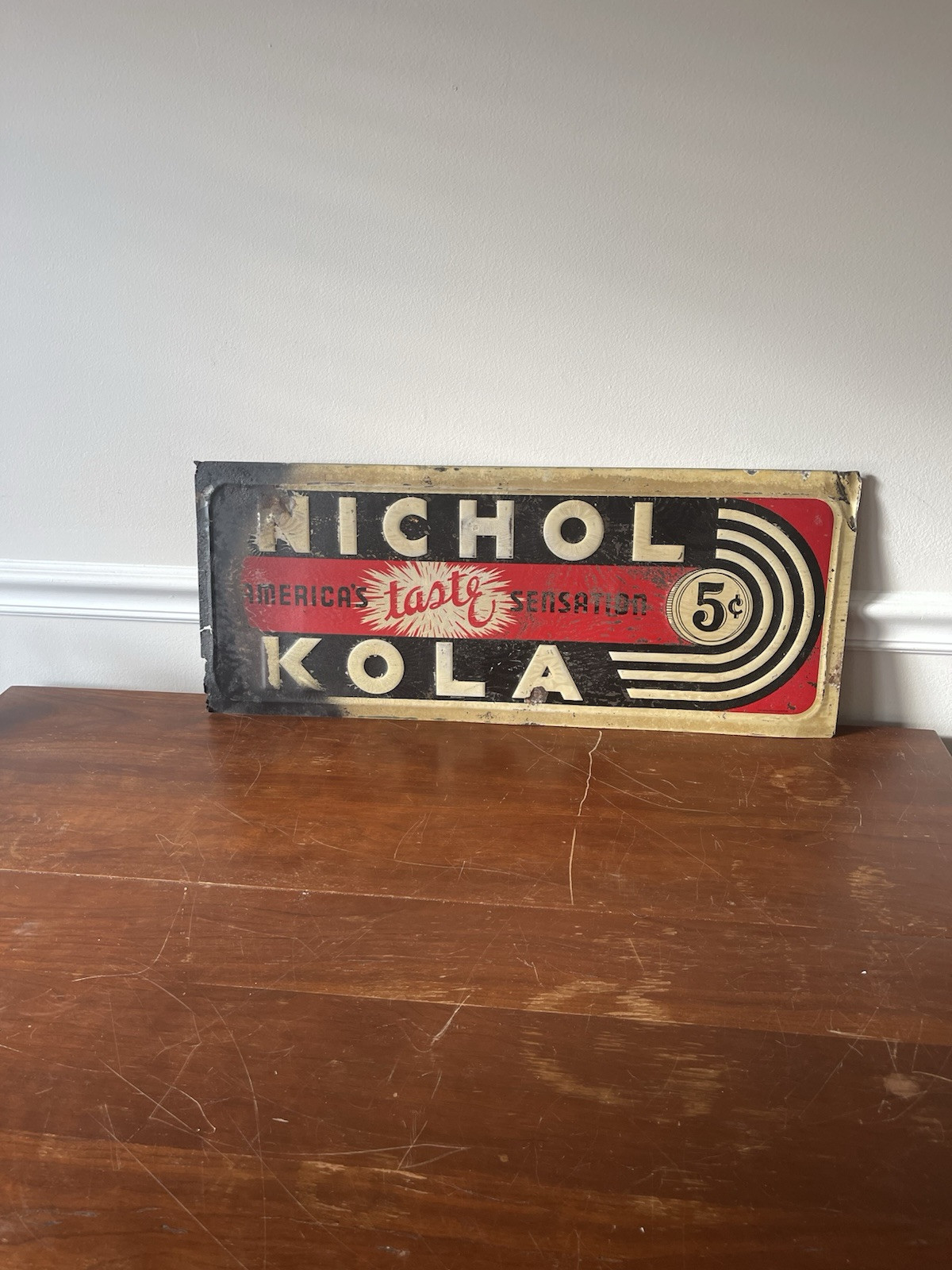 Vintage Nichol Kola Soda Advertising Sign Vintage Nichol Kola Soda Advertising Sign