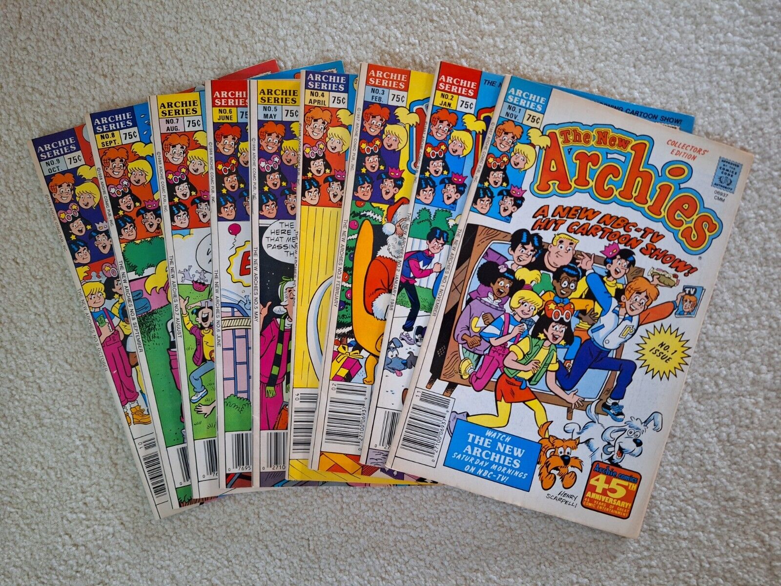 The New Archies 1987, 1988 Archie Comic Publishing Issues 1-9