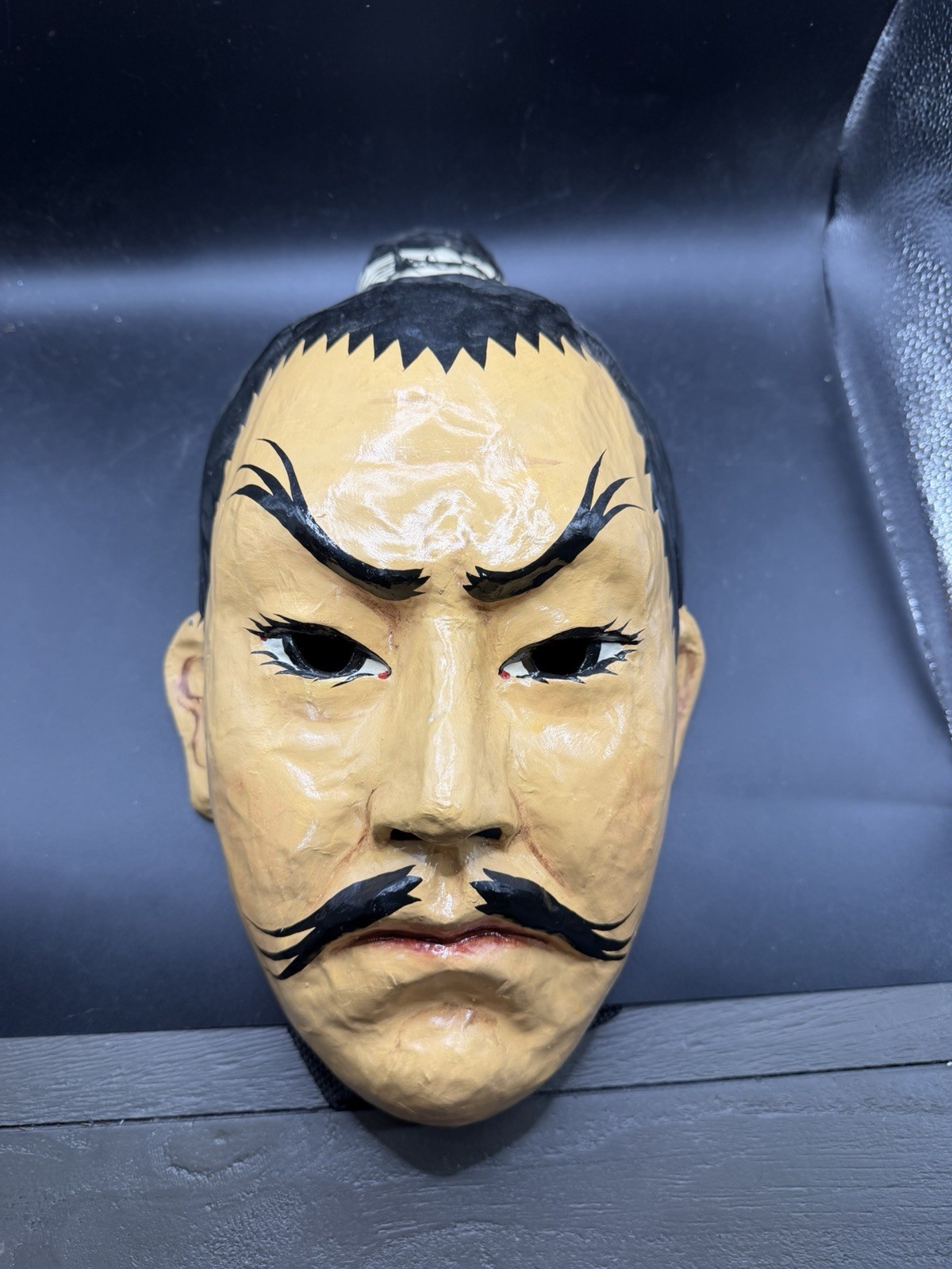Vintage 1985 MaskMedia Paper Mache Japanese Samurai Mask Wall Hanging C Hampton Vintage 1985 MaskMedia Paper Mache Japanese Samurai Mask Wall Hanging C Hampton