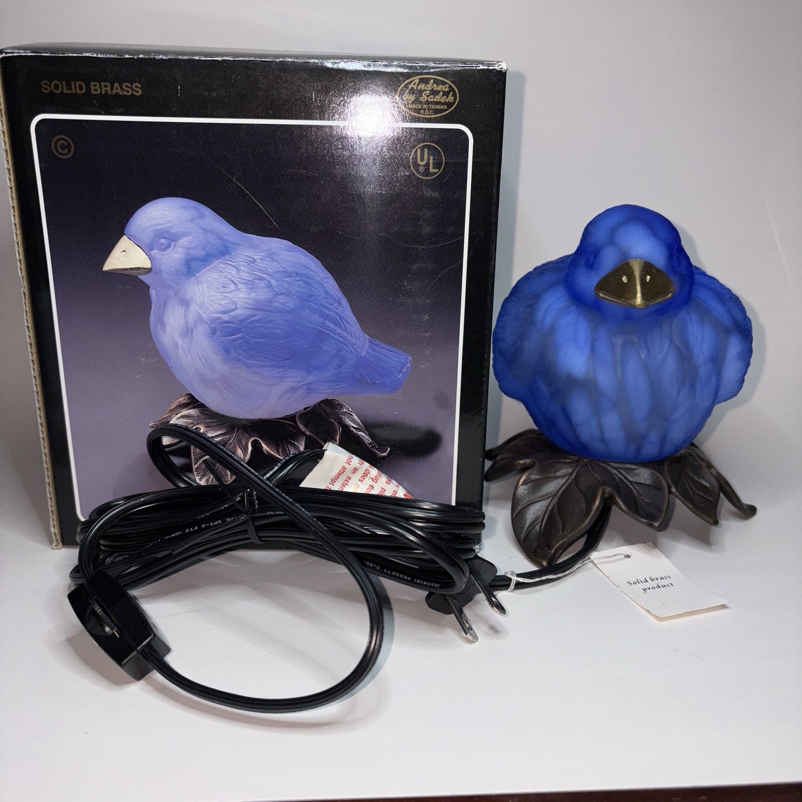 Andrea by Sadek Bird Lamp Solid Brass Ton Chi Bird of Happiness WORKS Blue Bird Andrea by Sadek Bird Lamp Solid Brass Ton Chi Bird of Happiness WORKS Blue Bird