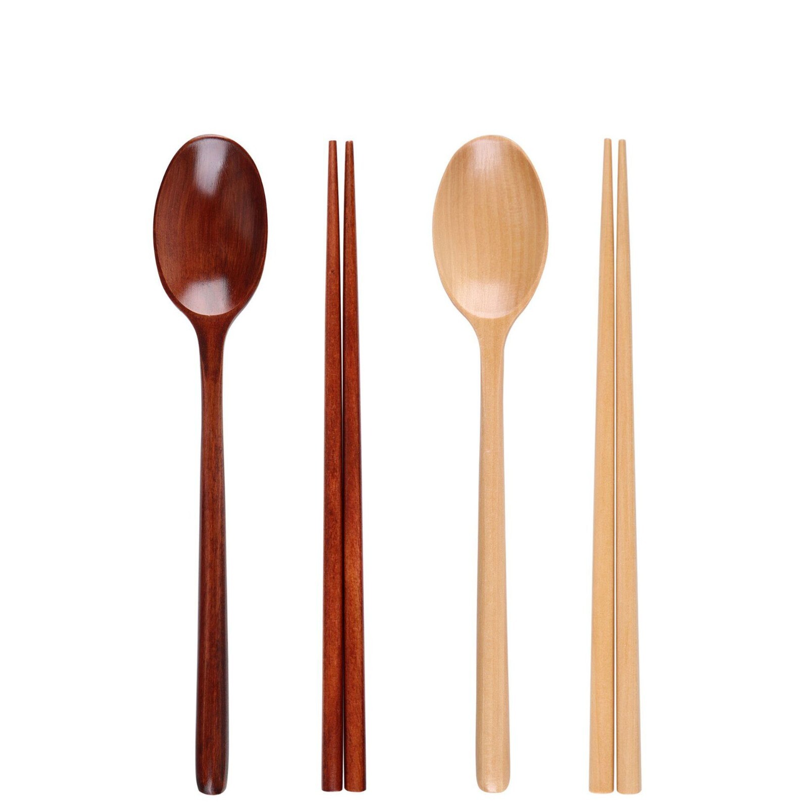 2 Sets 23.5cm Length Sushi Japanese Ramen Wood Chopsticks and large Spoon Set 2 Sets 23.5cm Length Sushi Japanese Ramen Wood Chopsticks and large Spoon Set