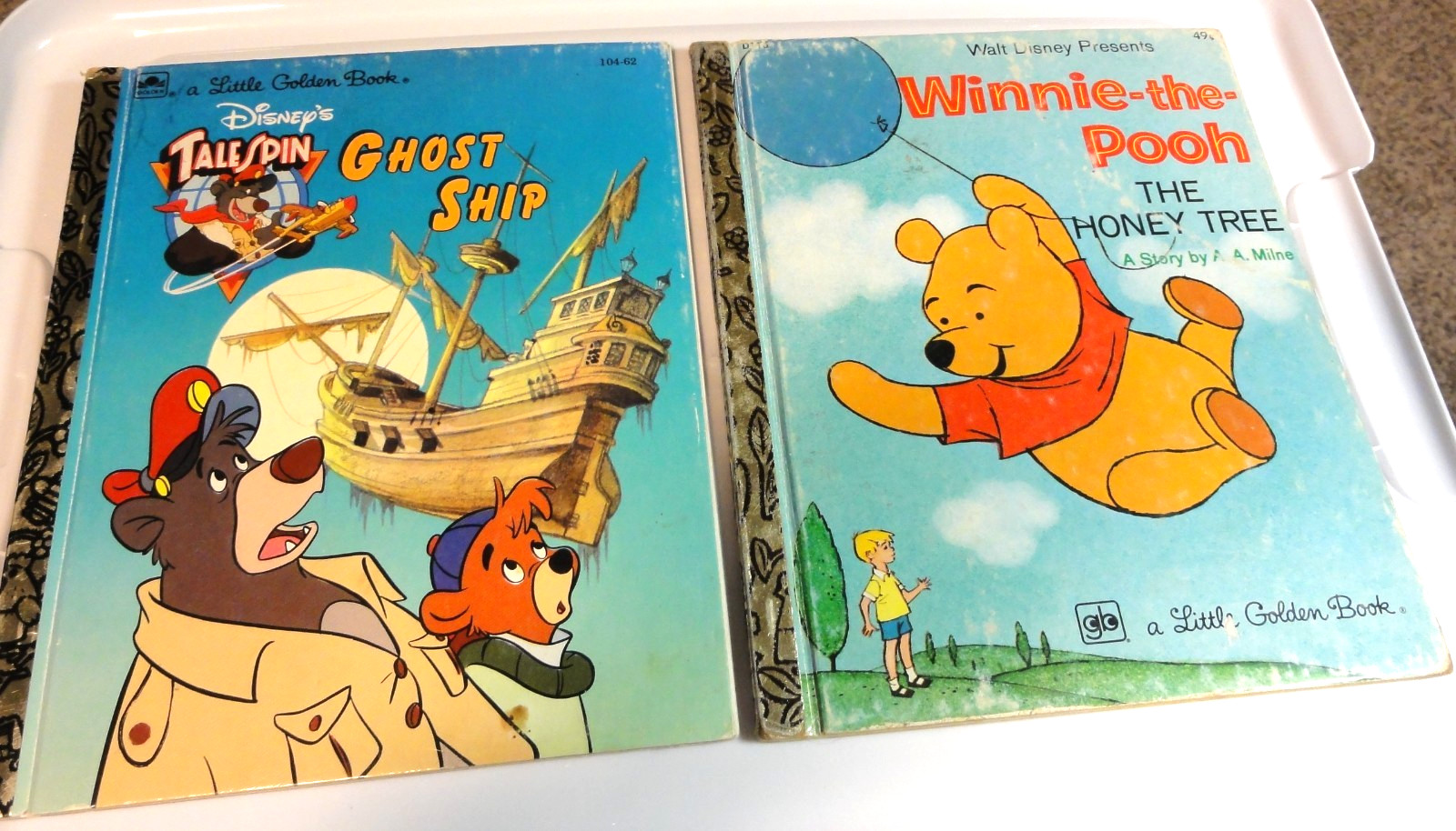 2 Little Golden Book Disney Winnie the Pooh Honey Tree & TaleSpin Ghost Ship 2 Little Golden Book Disney Winnie the Pooh Honey Tree & TaleSpin Ghost Ship