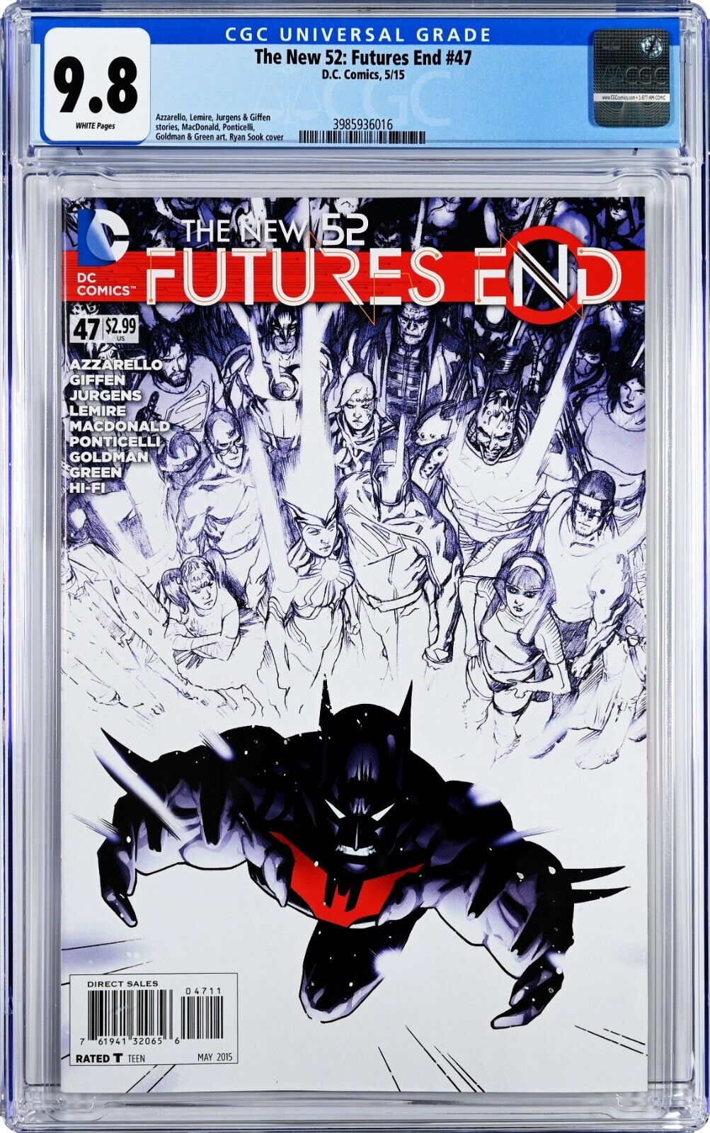 The New 52: Futures End #47 CGC 9.8 (May 2015, DC) Ryan Sook, Tim Drake Batman