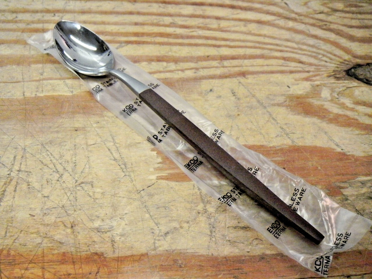Vintage EKCO Eterna New Old Stock Canoe Muffin Stainless Tea Spoon Japan Qty=1